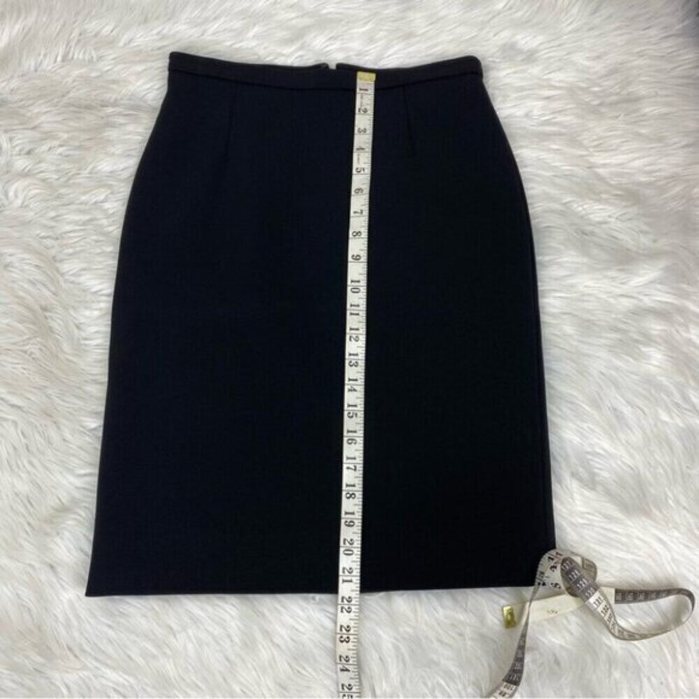 Valentino‎ Black Viscose Blend Pencil Skirt Italy Altered Professionally - Picture 9 of 12